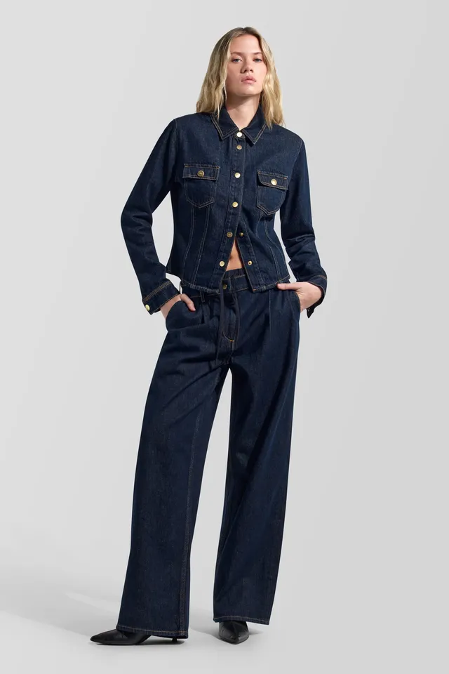 gas-carolina-shacket-10ro-jeansjacke-damen-blau-slim-fit image 1