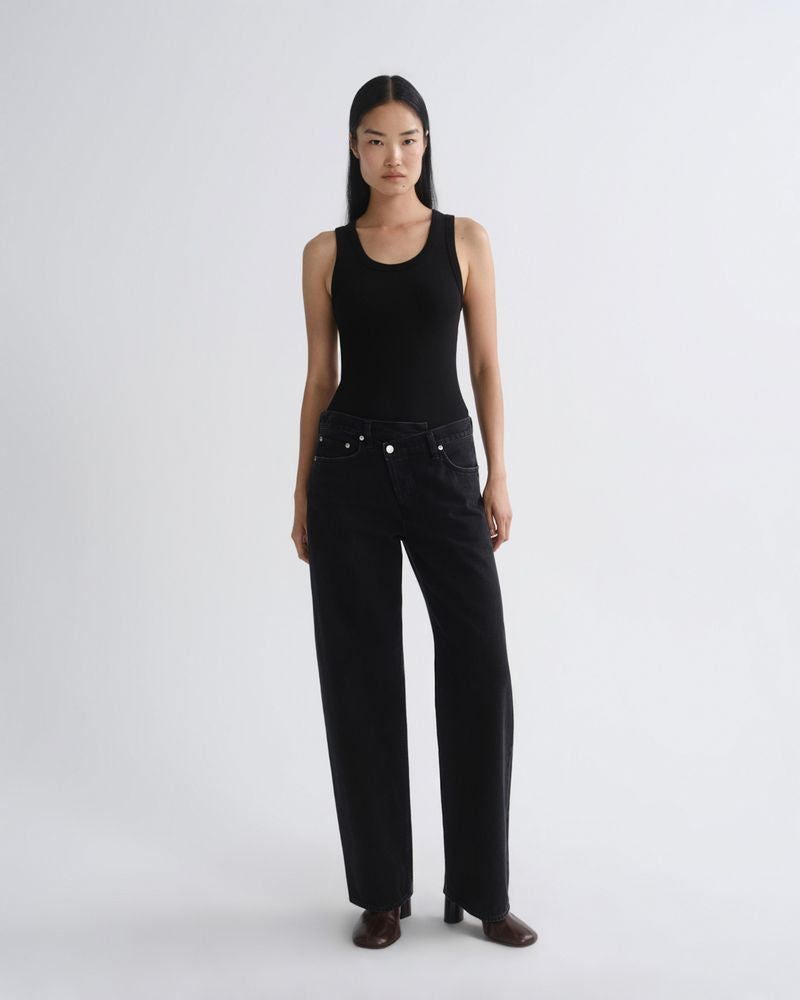 agolde-arc-criss-cross-jeans-phase-damen-schwarz image 1