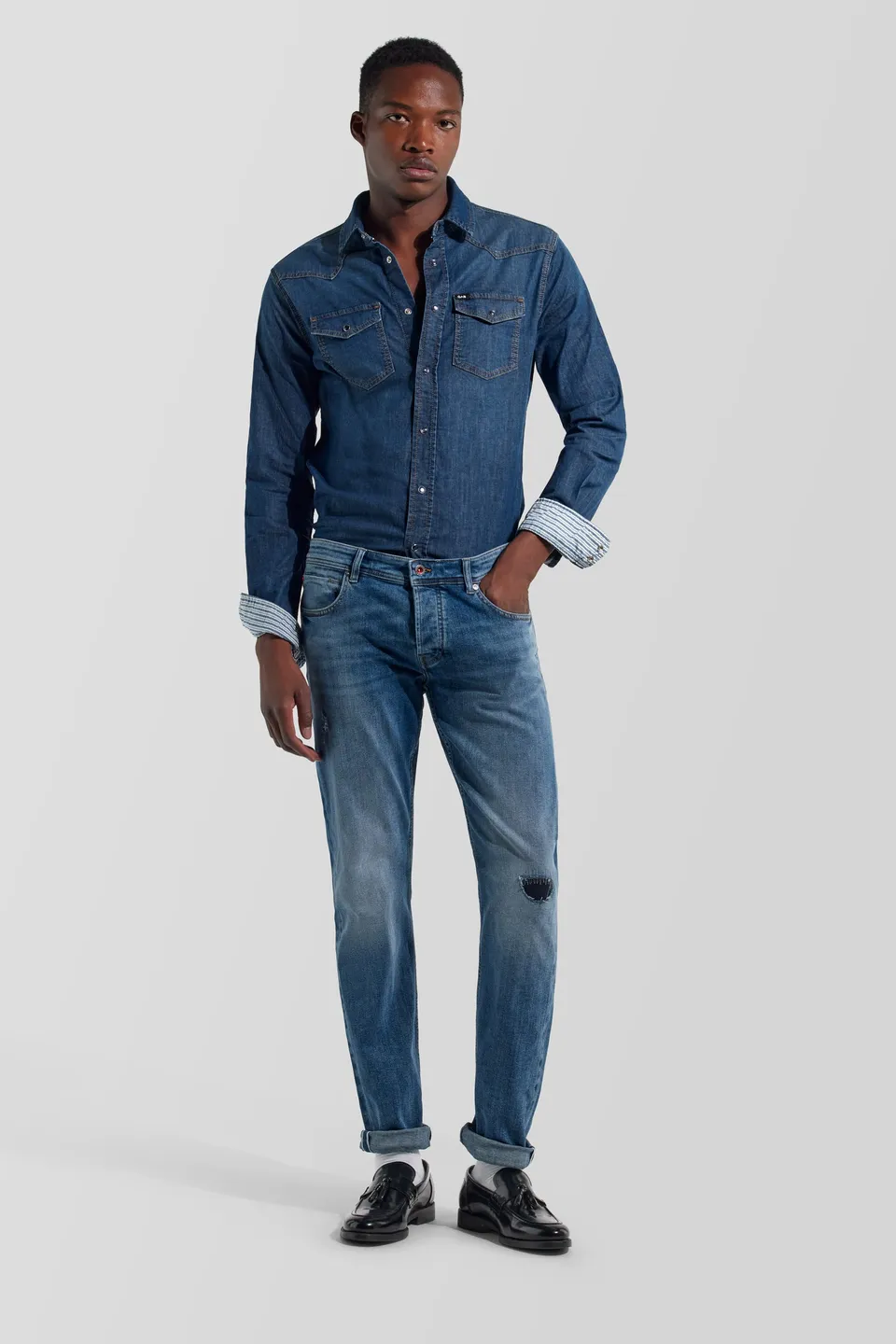 gas-alex-selv-94md-slim-jeans-herren-stretch-ripped image 1