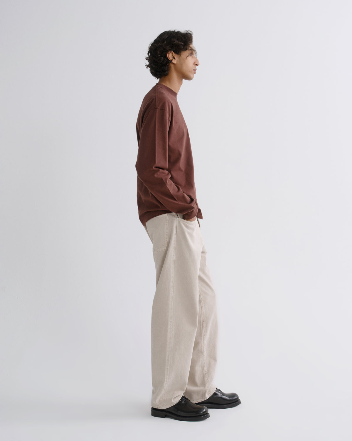agolde-asha-langarmshirt-bitter-root-braun-baumwolle image 4