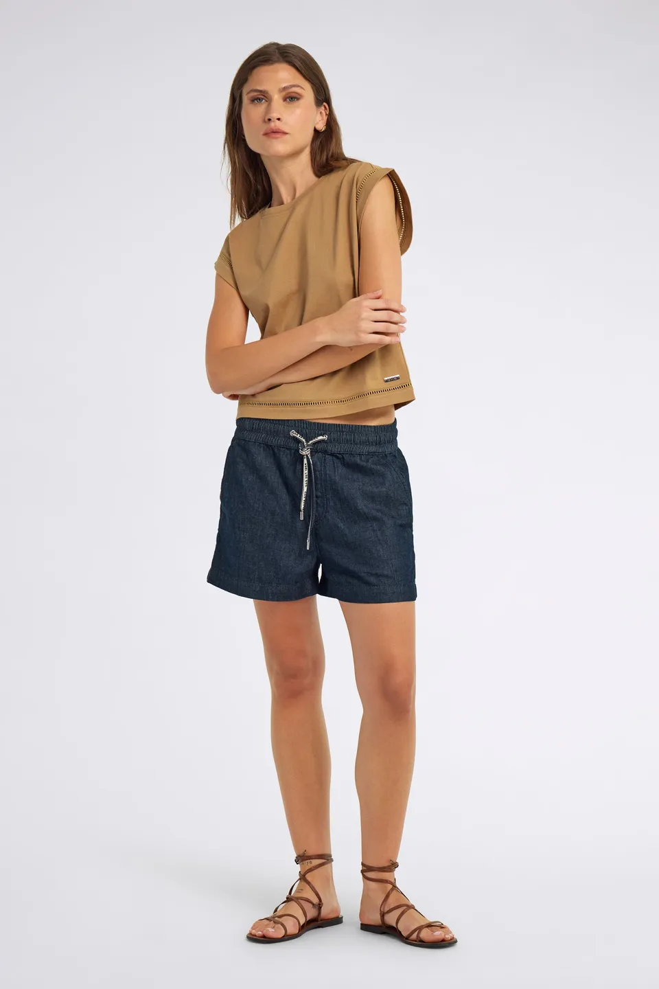 gas-erim-short-10ro-denim-shorts-damen-lyocell-relaxed image 1