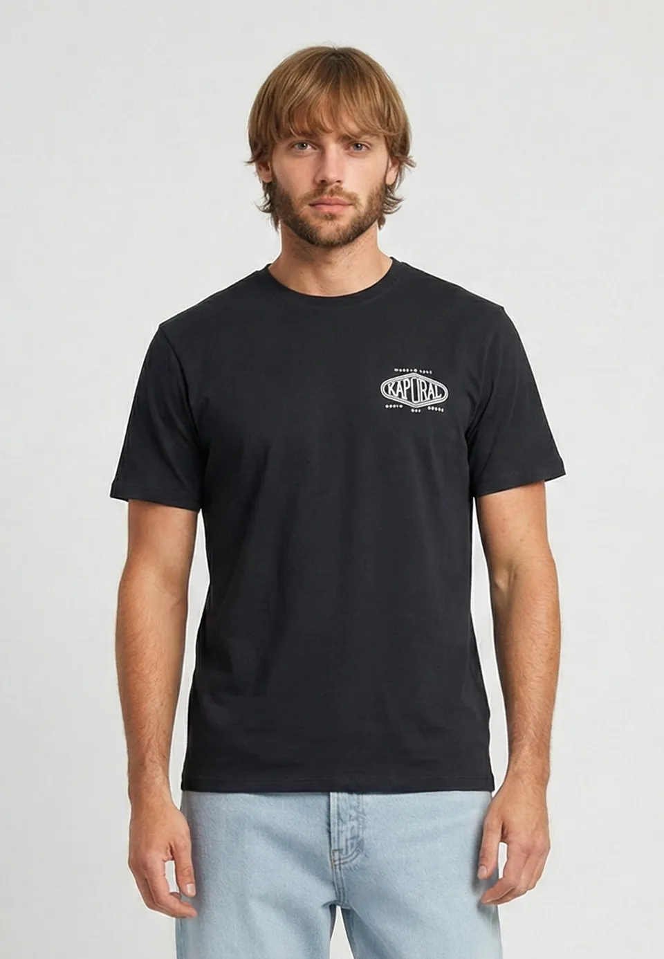 kaporal-vadi-t-shirt-herren-schwarz-regular-100-baumwolle image 1