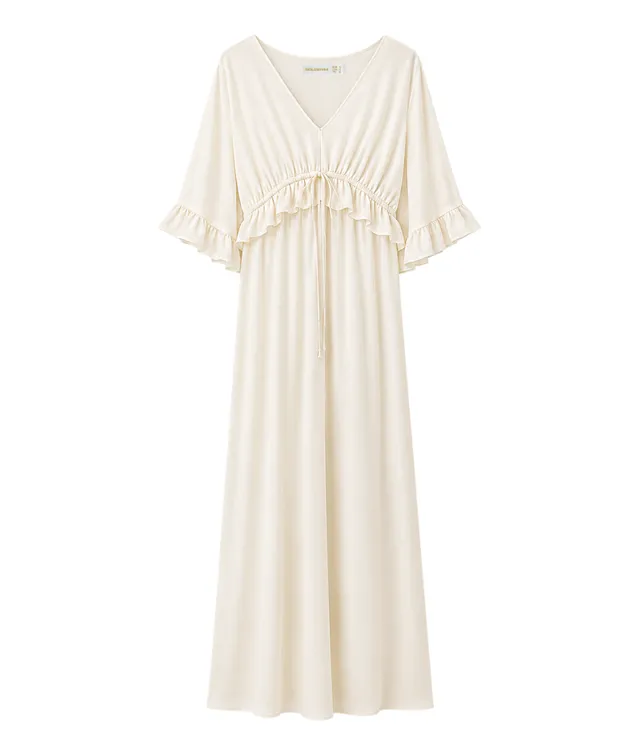 goldenim-paris-femme-poussin-satin-kleid-gelb image 1