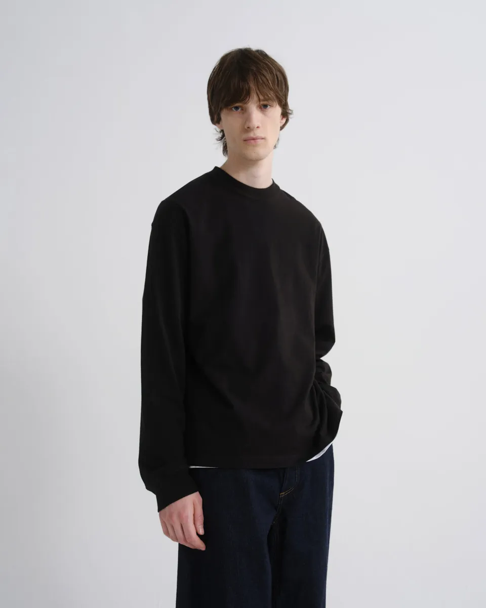 agolde-asha-long-sleeve-mock-neck-tee-schwarz image 1