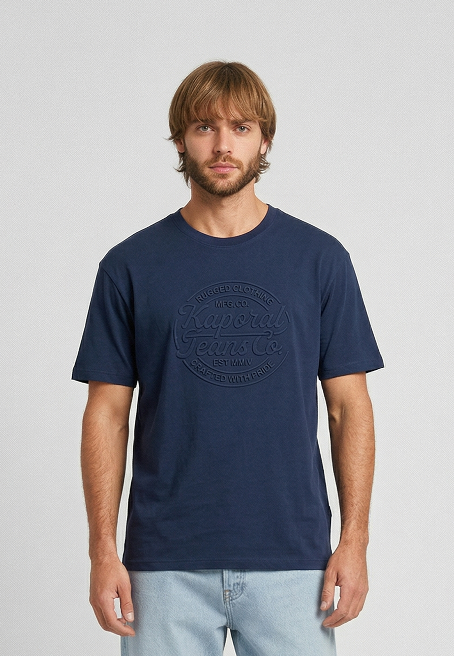kaporal-kraft-t-shirt-regular-marine-baumwolle-herren image 2