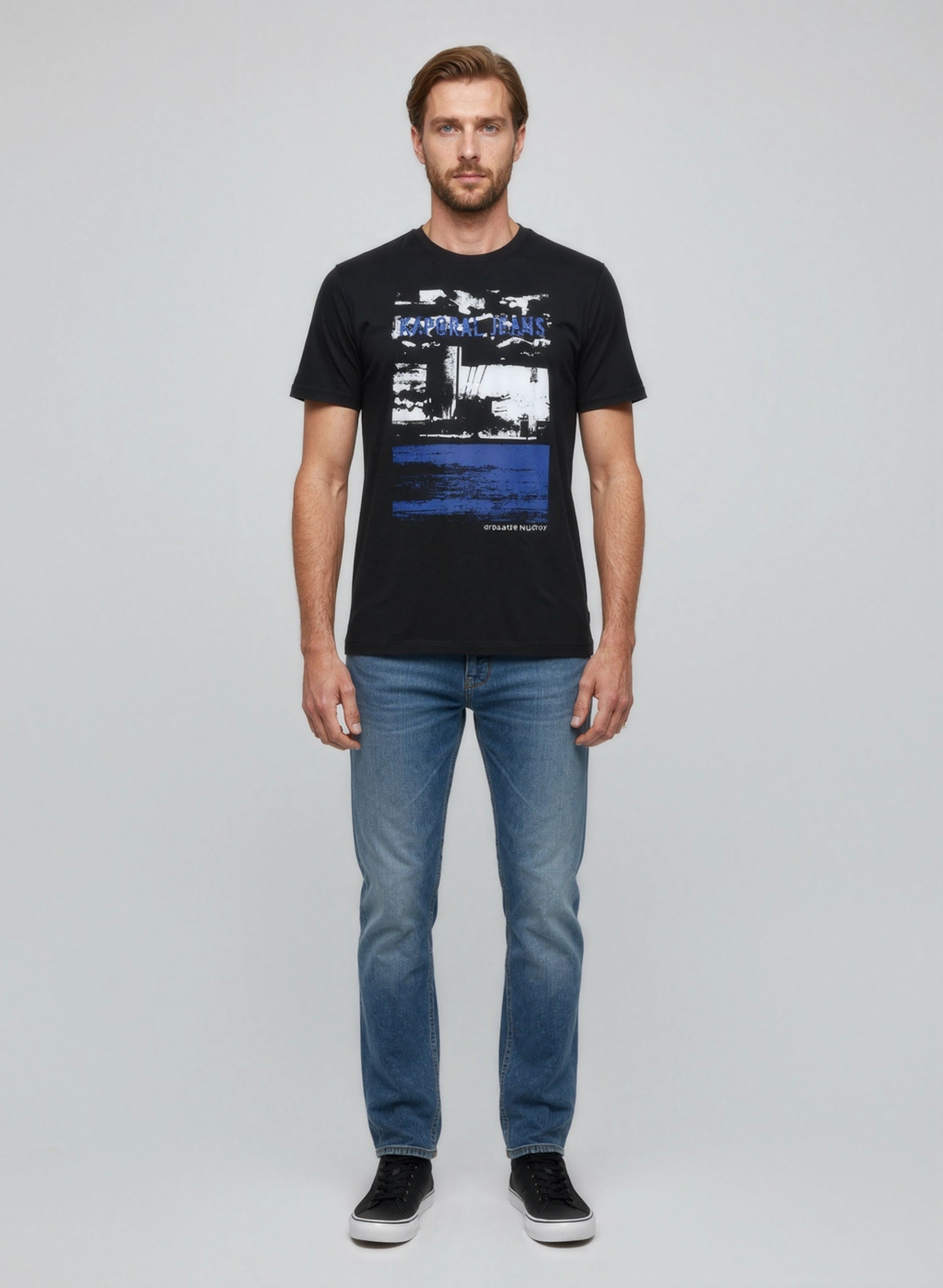 kaporal-dock-t-shirt-herren-schwarz-regular-baumwolle image 2