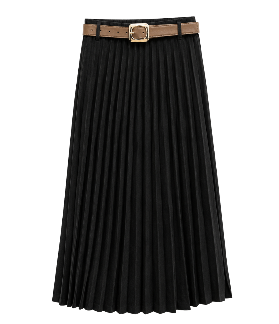goldenim-paris-femme-jupe-daim-pliss-rock-damen image 1