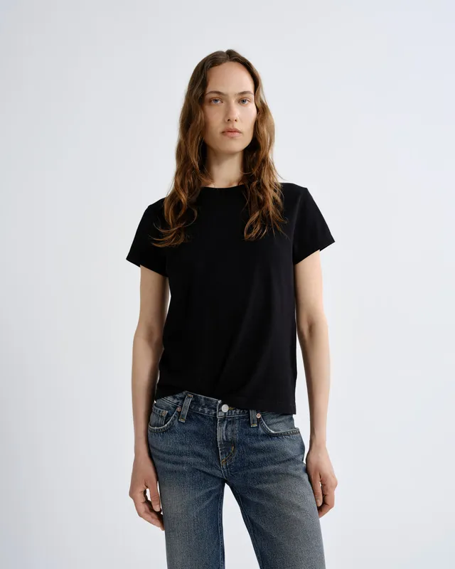 agolde-adine-longline-t-shirt-schwarz-tencel image 1