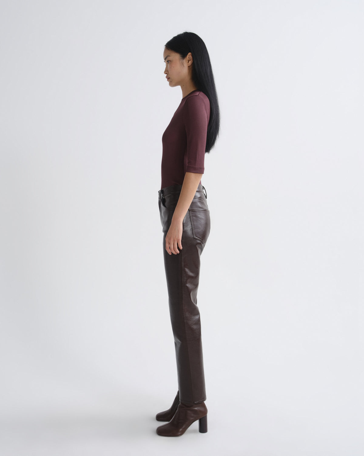 agolde-lana-jean-madera-braun-lederhose image 4