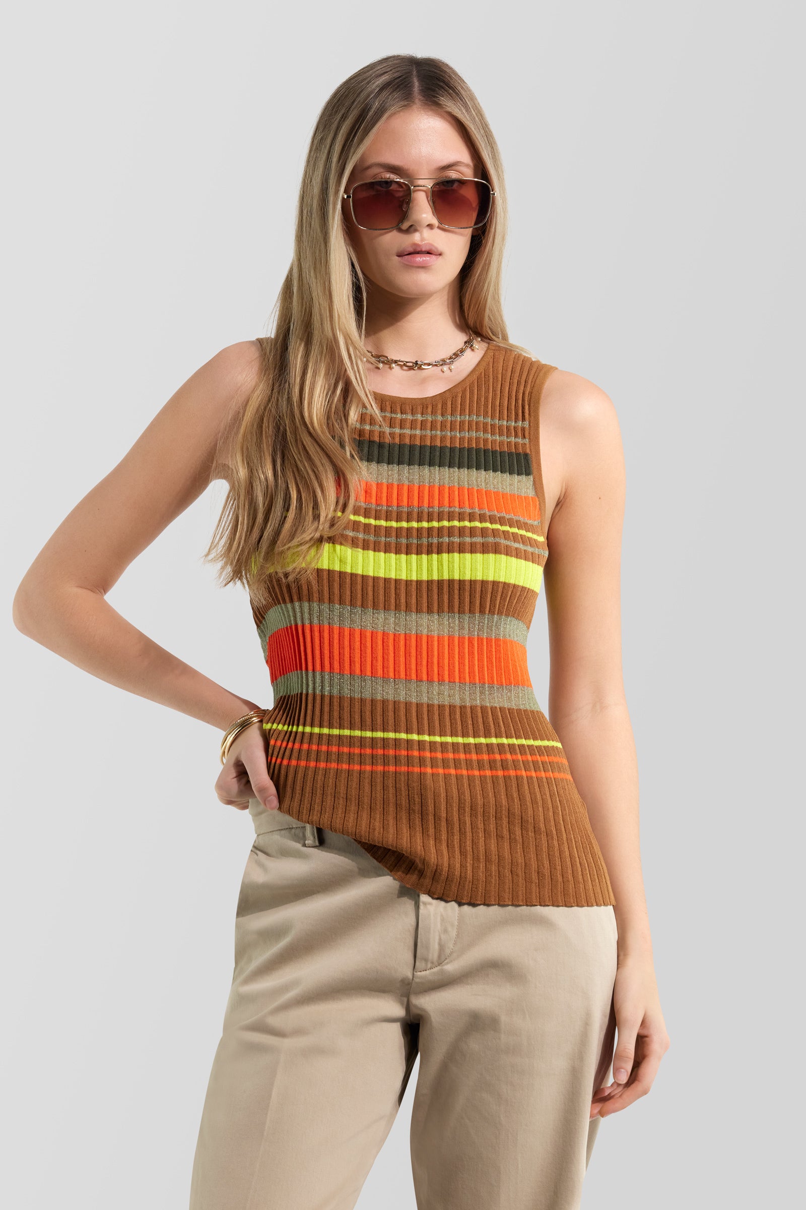 gas-amelie-top-st77-stricktop-damen-slim-fit-viskose image 1