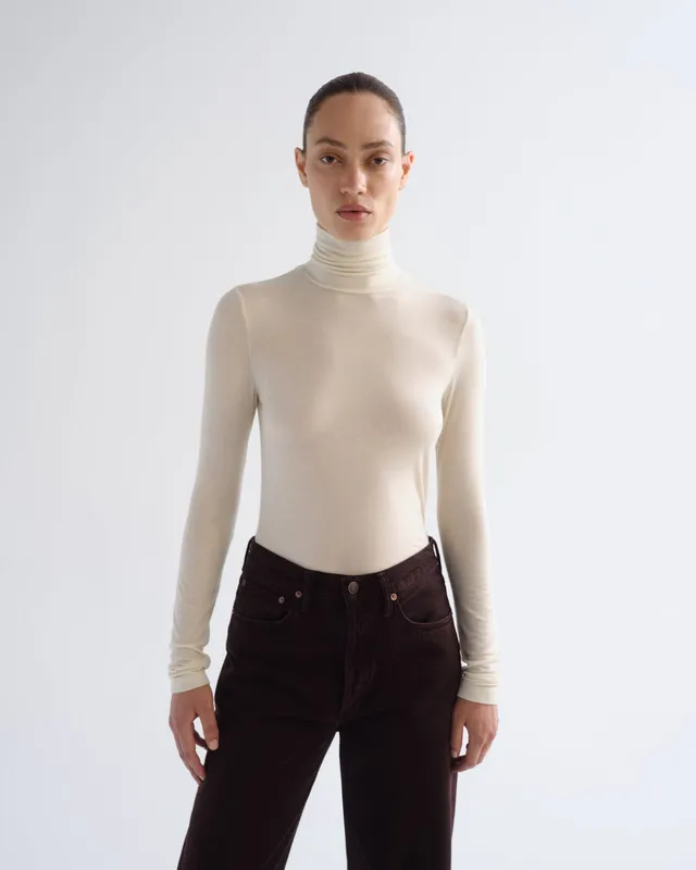 agolde-pascale-turtleneck-oat-milk-rolli-damen image 1