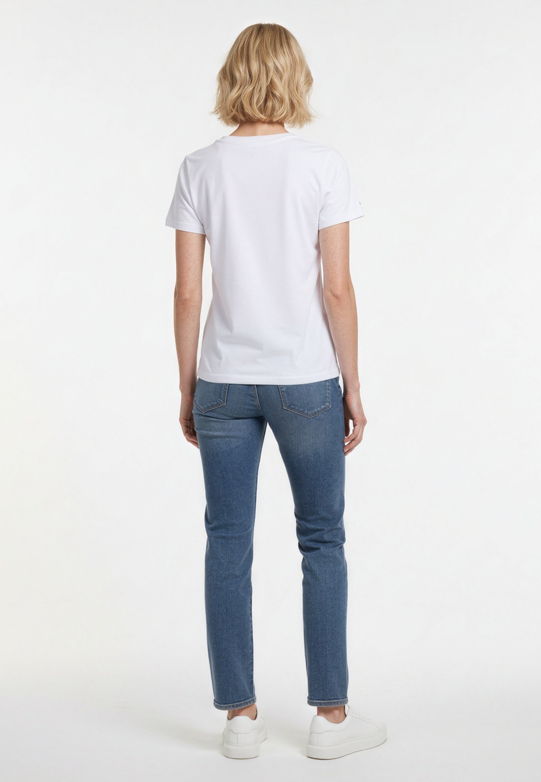 kaporal-enda-t-shirt-damen-wei-slim-baumwoll-stretch image 3