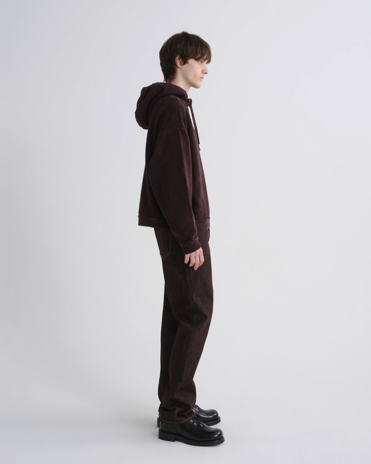 agolde-salford-hoodie-cipher-kapuzenpullover-bordeaux image 4