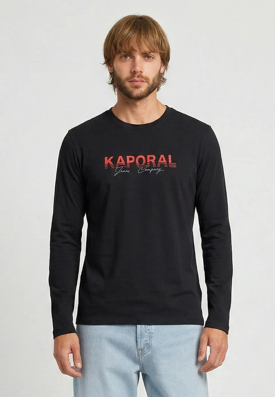 kaporal-tamao-langarmshirt-herren-schwarz-baumwolle image 1