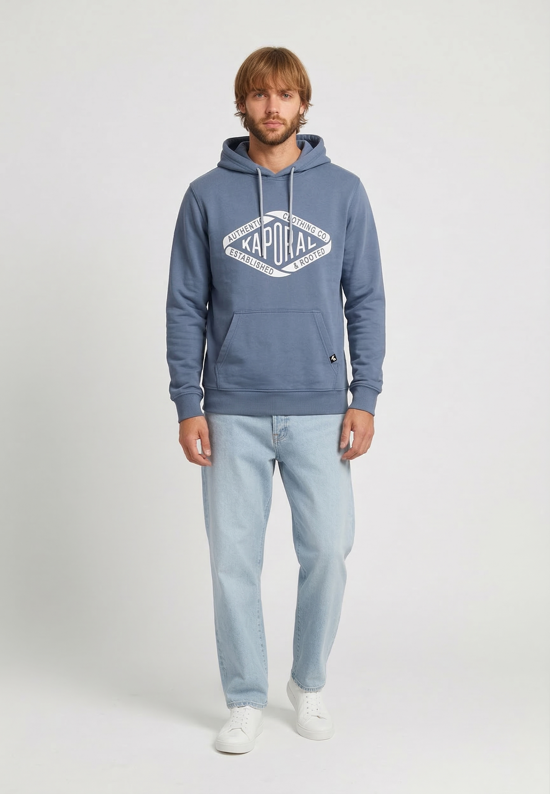 kaporal-benni-herren-hoodie-regular-washed-blau-baumwolle image 2