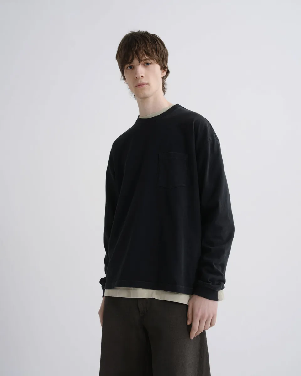 agolde-lucan-longsleeve-washed-black-herren image 1