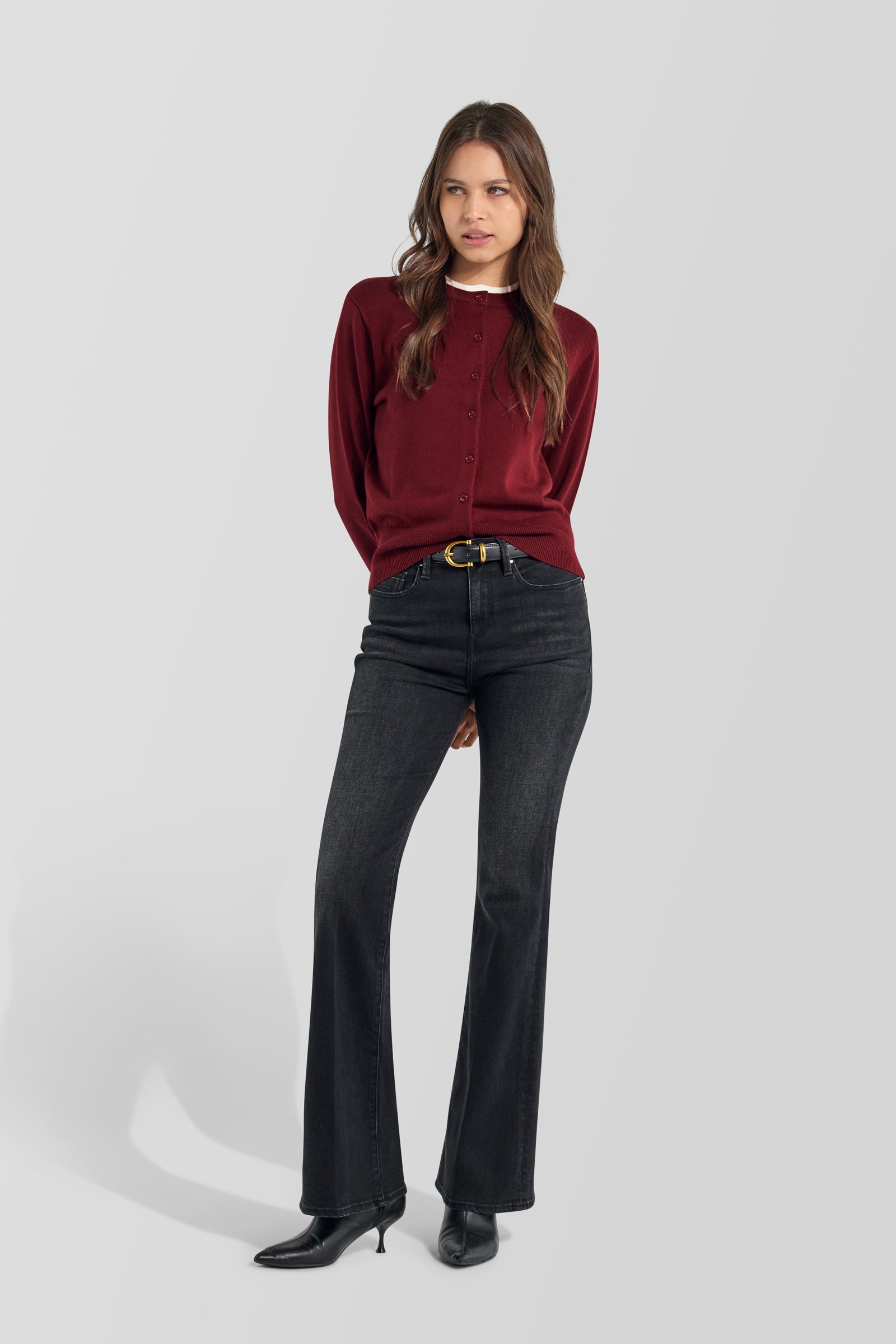 gas-lulu-card-2899-cardigan-damen-wollmix-slim-knopf image 1