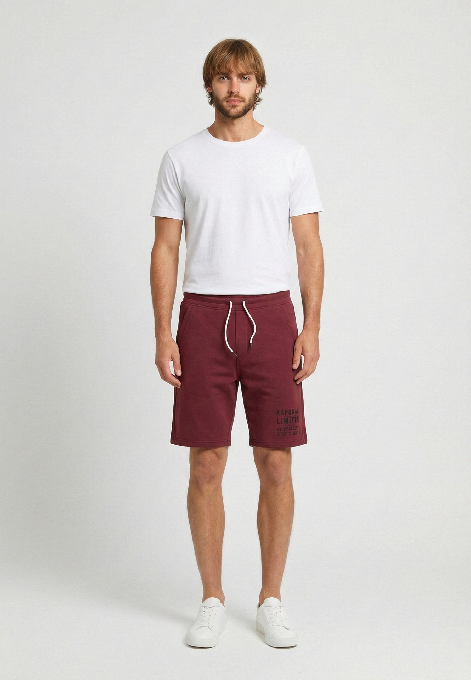 kaporal-kylio-shorts-herren-bordeaux-regular-baumwolle image 1