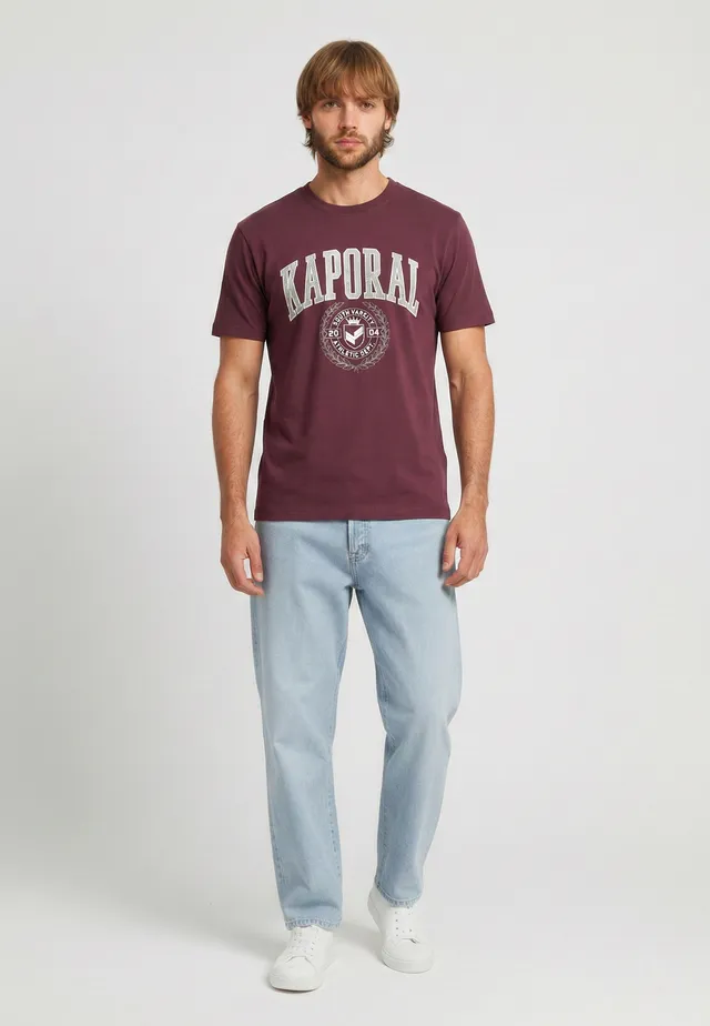 kaporal-robin-t-shirt-herren-bordeaux-regular-baumwolle image 1