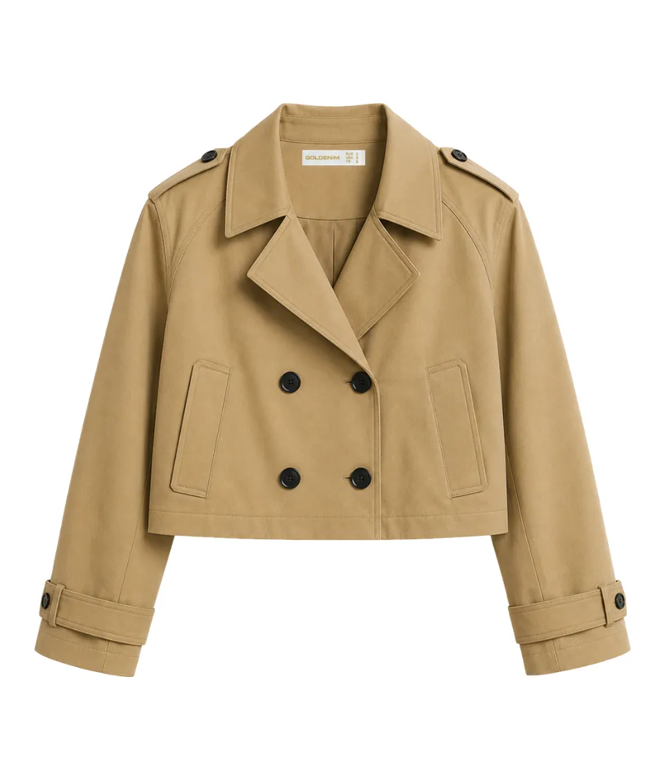goldenim-paris-femme-trench-court-trenchcoat-kurz image 1