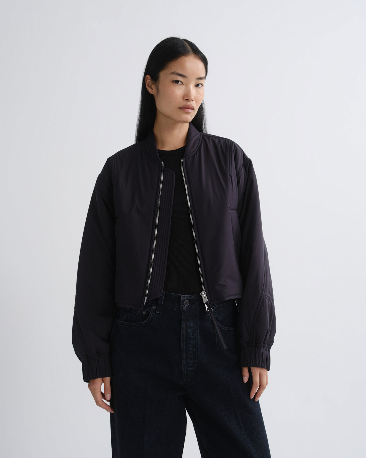 agolde-leni-bomberjacke-obscura-navy-schwarzblau image 1