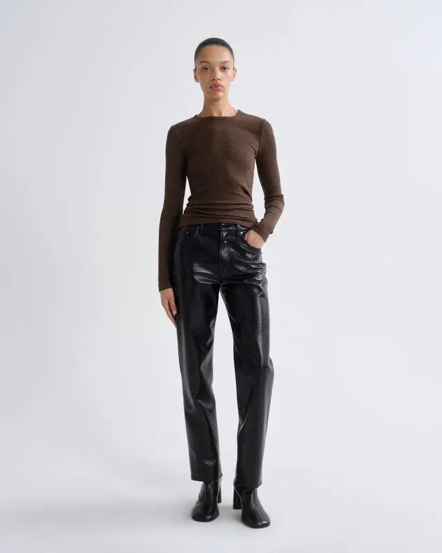 agolde-lana-jean-lederhose-detox-schwarz-straight image 1