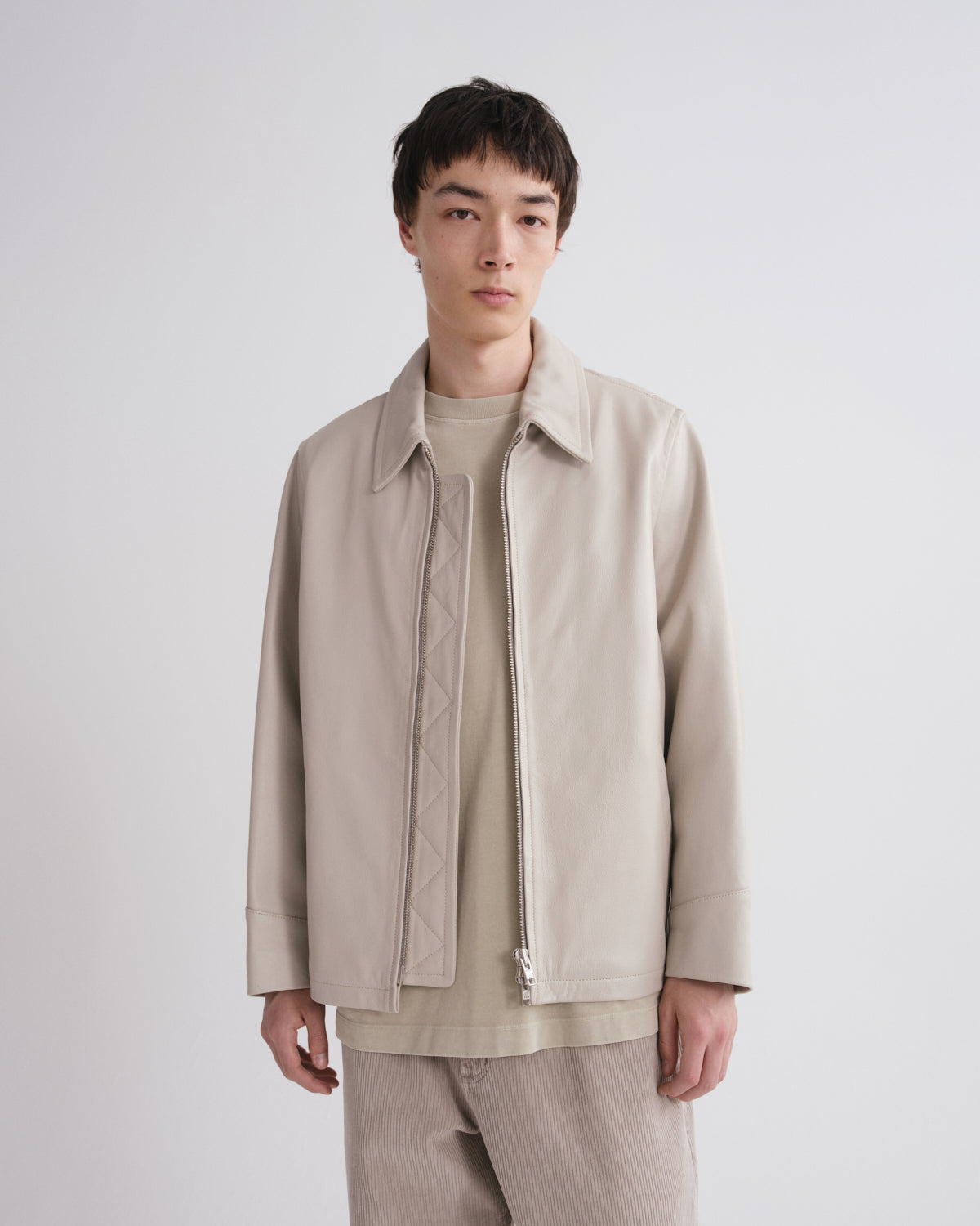 agolde-chadwick-jacket-bone-lederjacke-beige image 1
