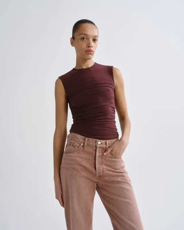 agolde-theodore-tank-top-currant-burgunder-cashmere image 1
