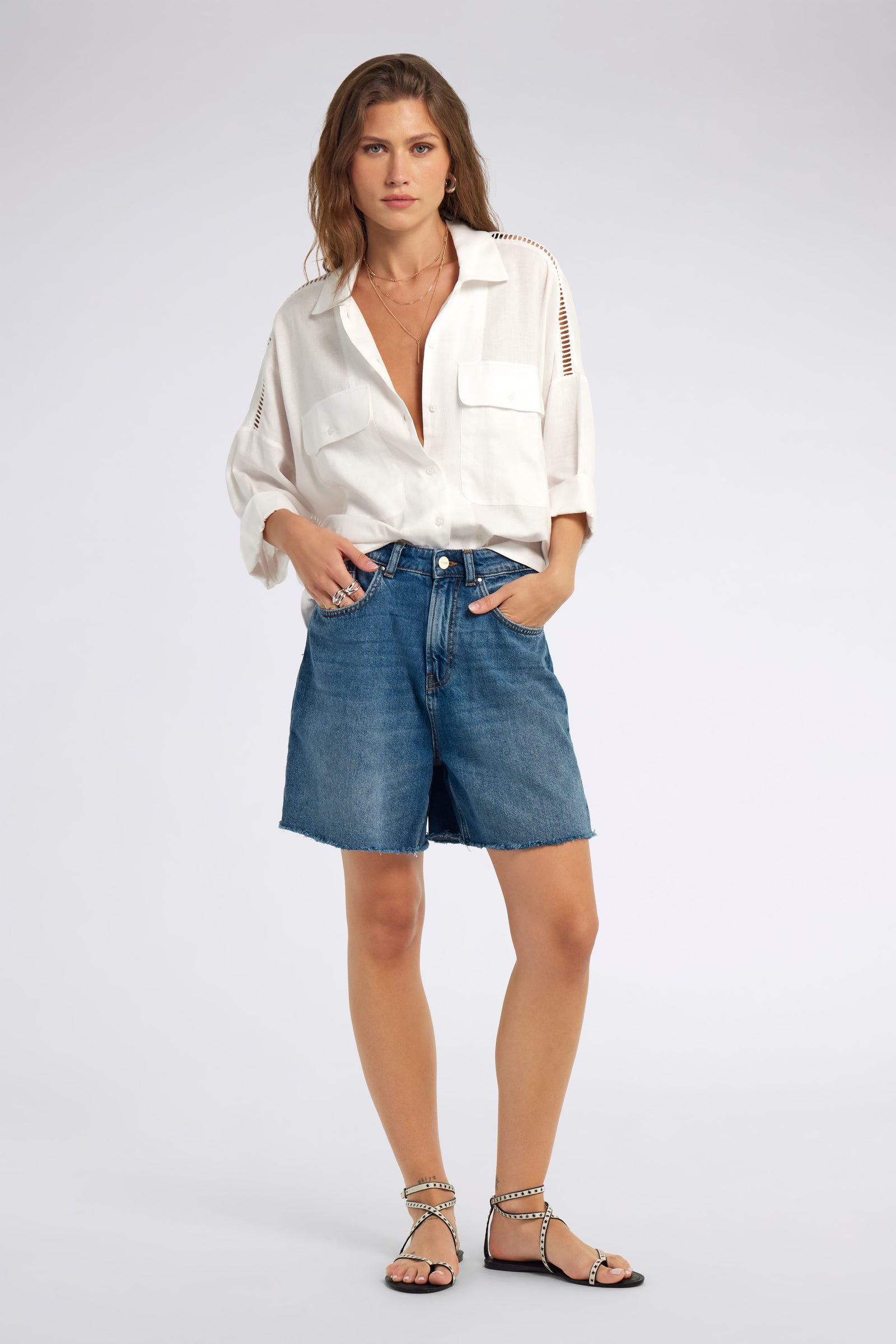 gas-lucy-short-68md-jeansshorts-damen-stone-wash image 1