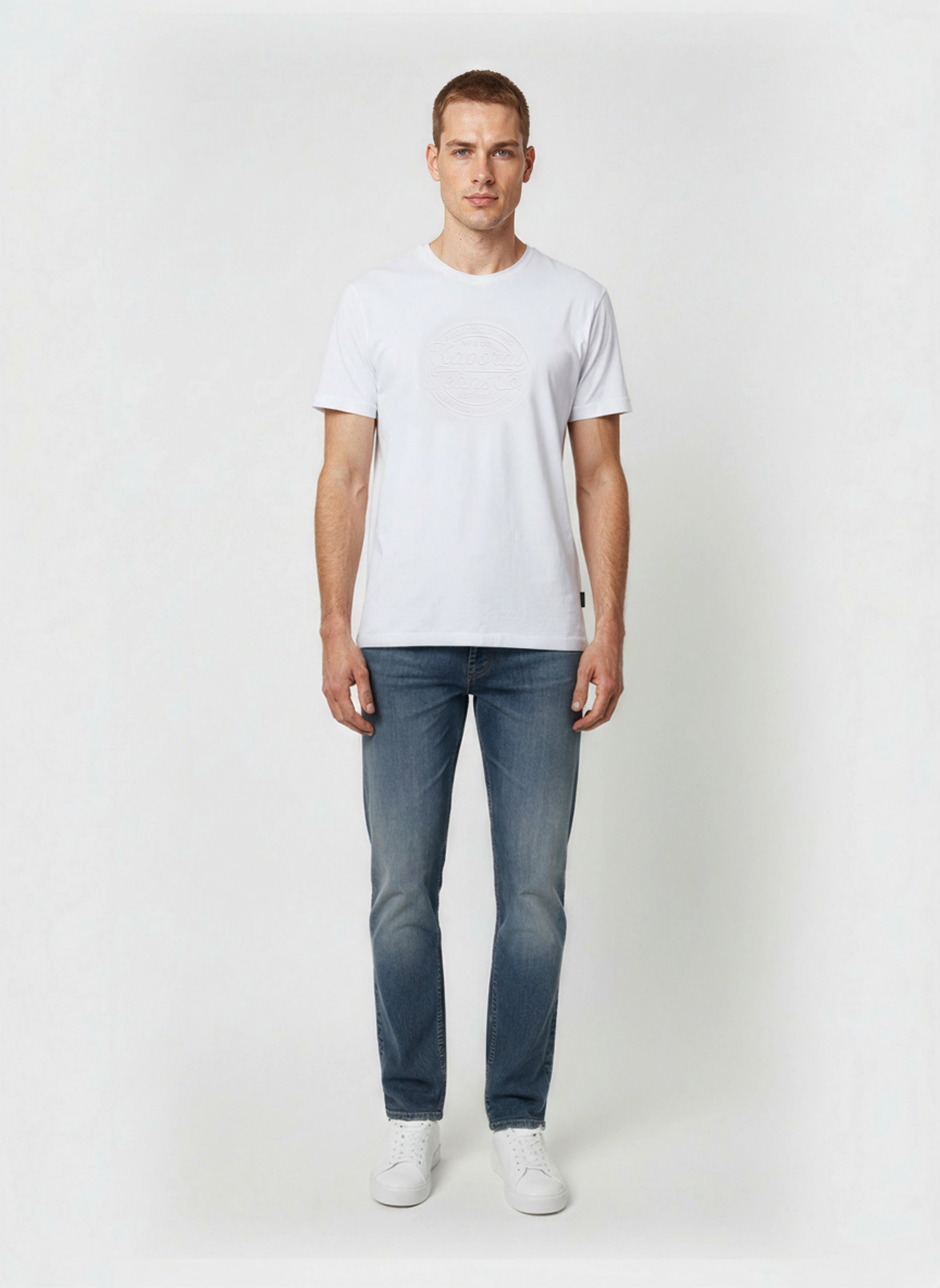 kaporal-kraft-t-shirt-herren-wei-regular-100-baumwolle image 2