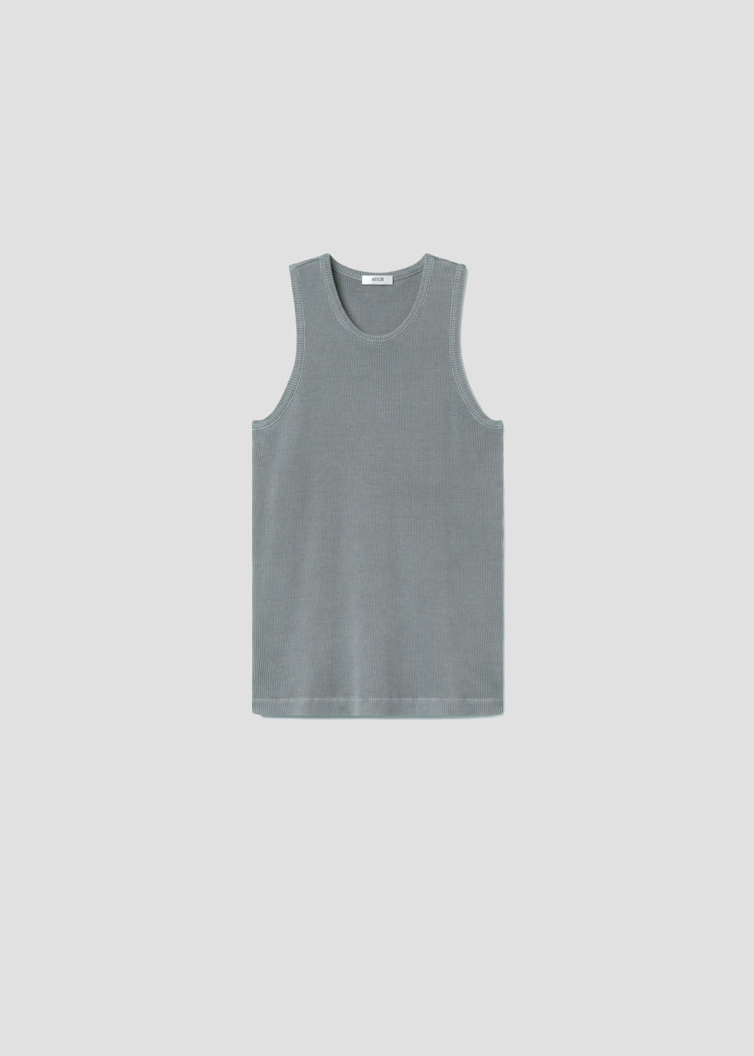 agolde-viggo-tank-top-herren-pewter-rippstrick image 6
