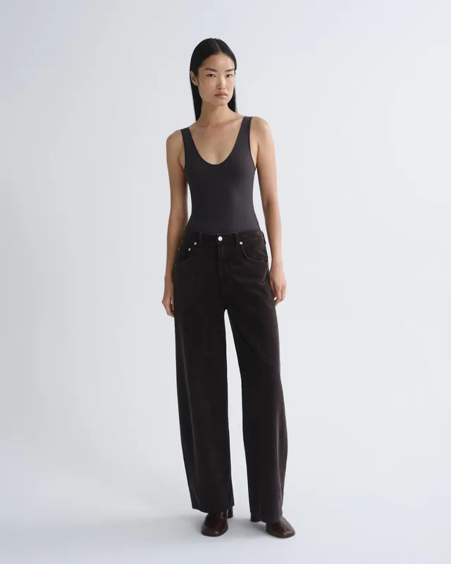 agolde-low-curve-forge-cord-jeans-damen-braun image 1