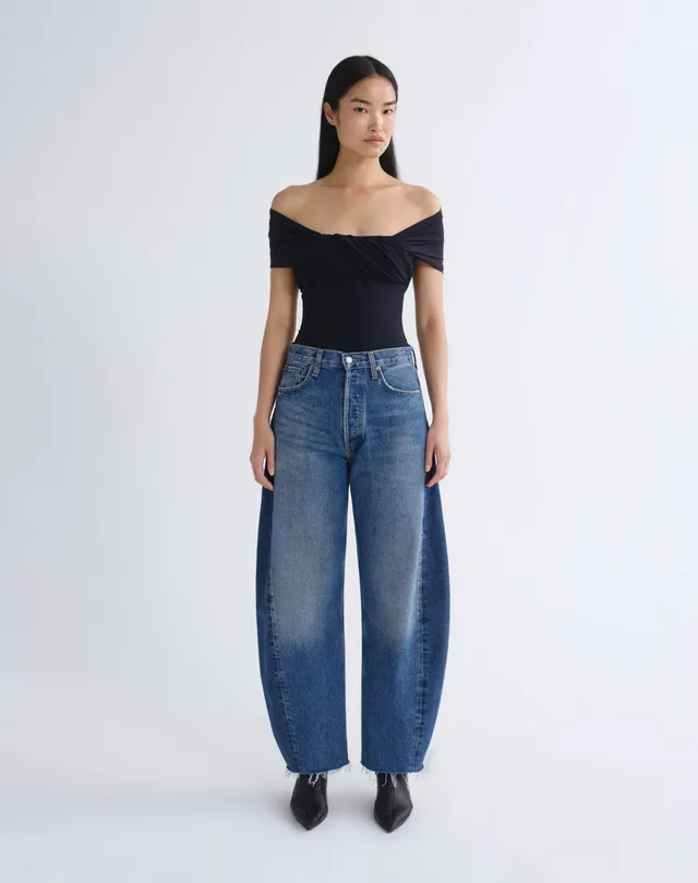 agolde-luna-high-rise-pieced-taper-jeans-split-damen image 1