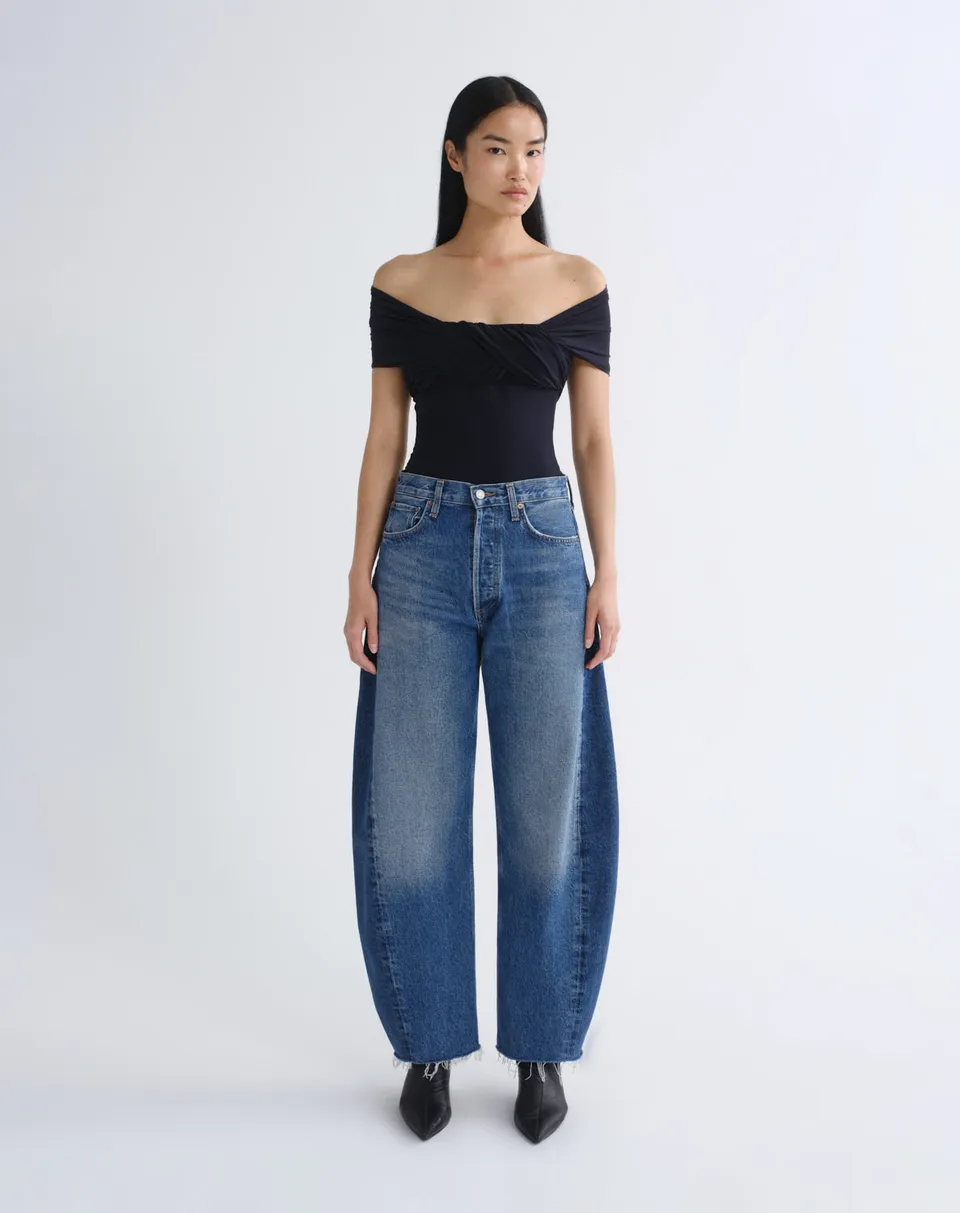 agolde-luna-high-rise-pieced-taper-jeans-split-damen image 1