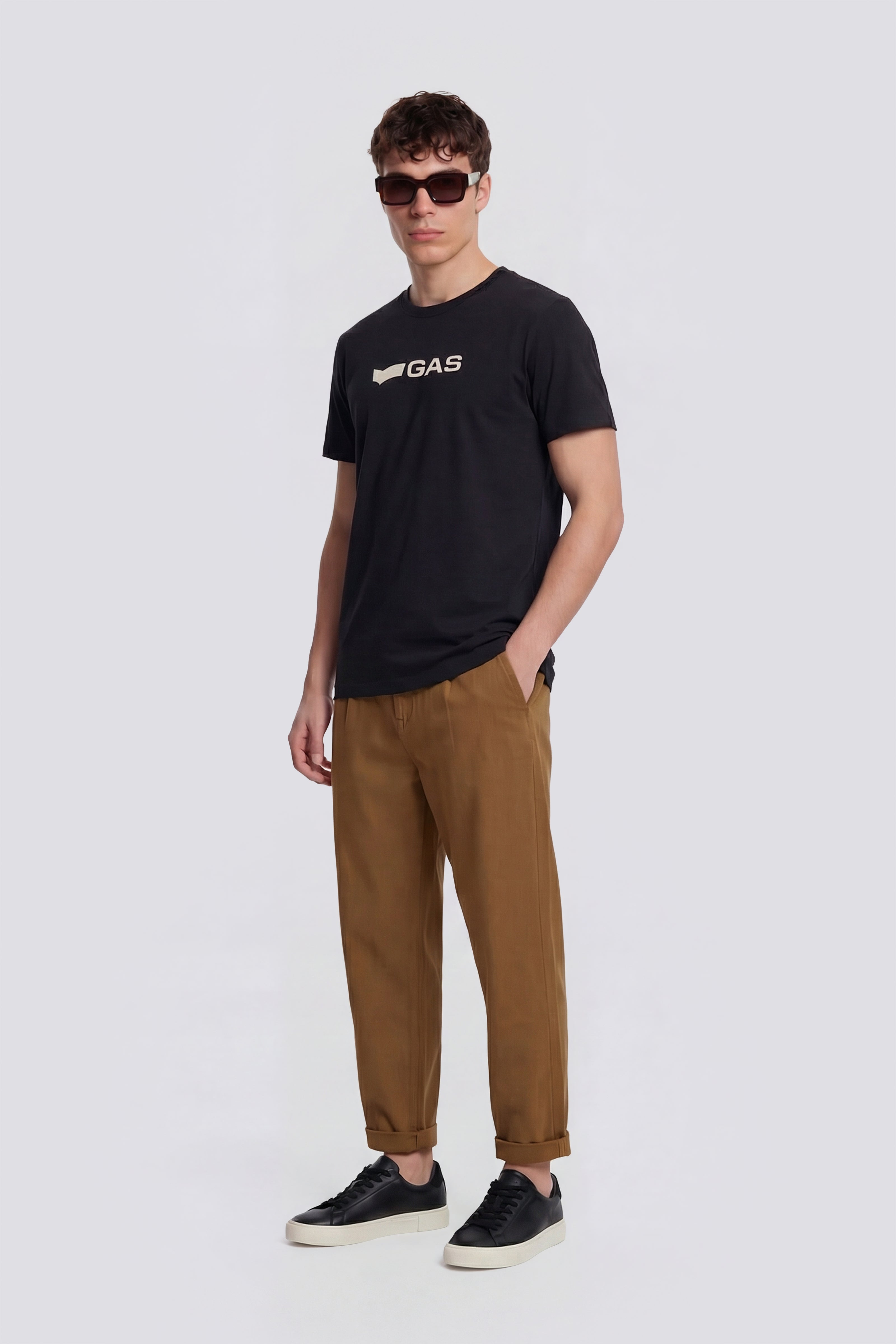 gas-dharis-logo-g-0200-t-shirt-herren-schwarz-regular image 2
