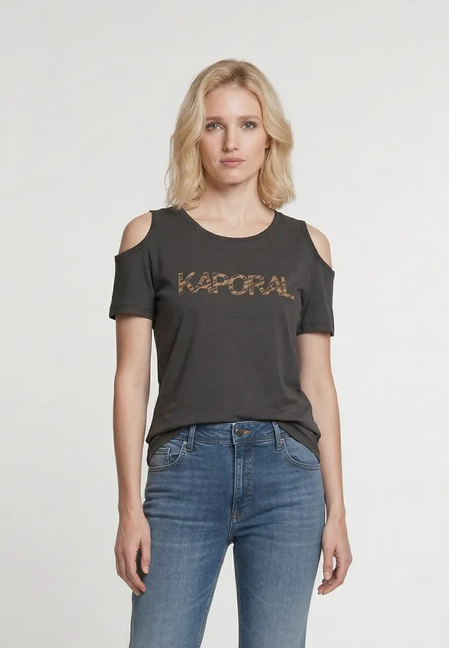 kaporal-anaig-t-shirt-damen-schwarz-slim-stretch image 1