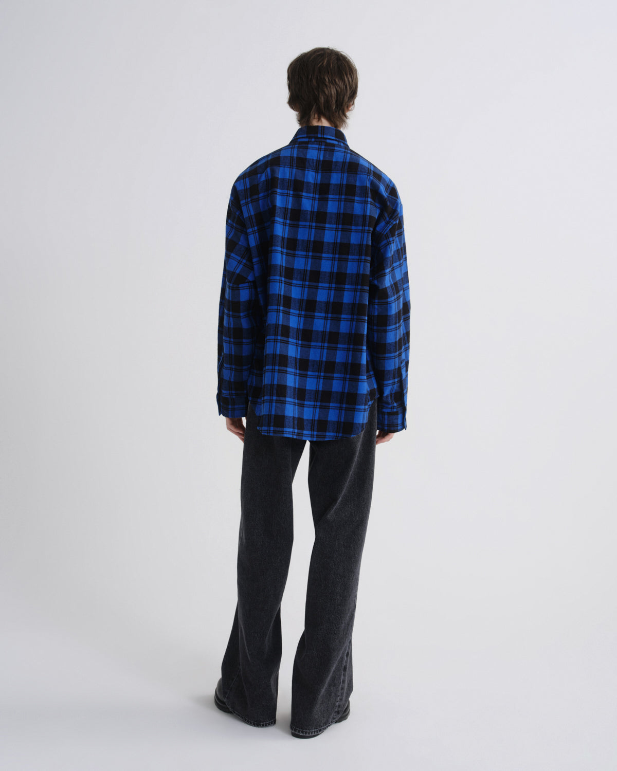 agolde-stanhope-shirt-buffalo-check-hemd-cobalt-kariert image 2