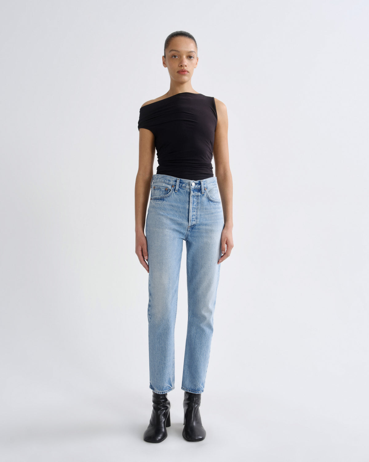 agolde-riley-crop-stream-jeans-blau-high-rise-straight image 1