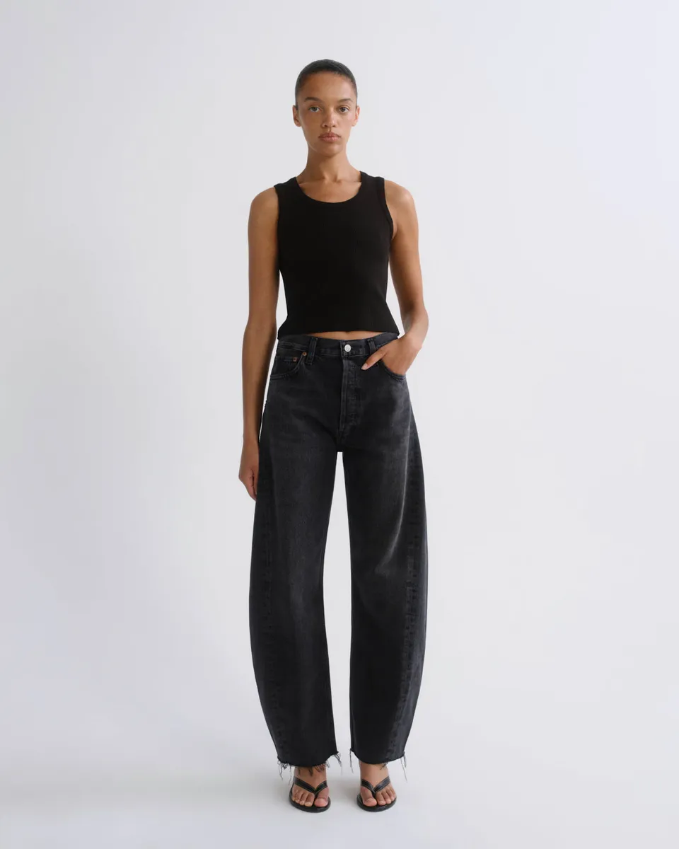 agolde-luna-high-rise-taper-possess-jeans-schwarz image 1