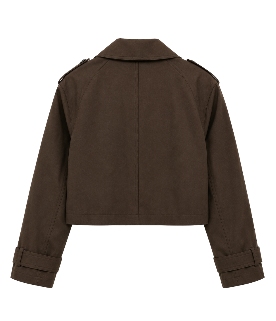 goldenim-paris-femme-trench-court-trenchcoat-braun image 2