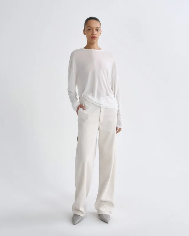 agolde-lyndon-pant-flyweight-bone-damen-hose-creme-leicht image 1