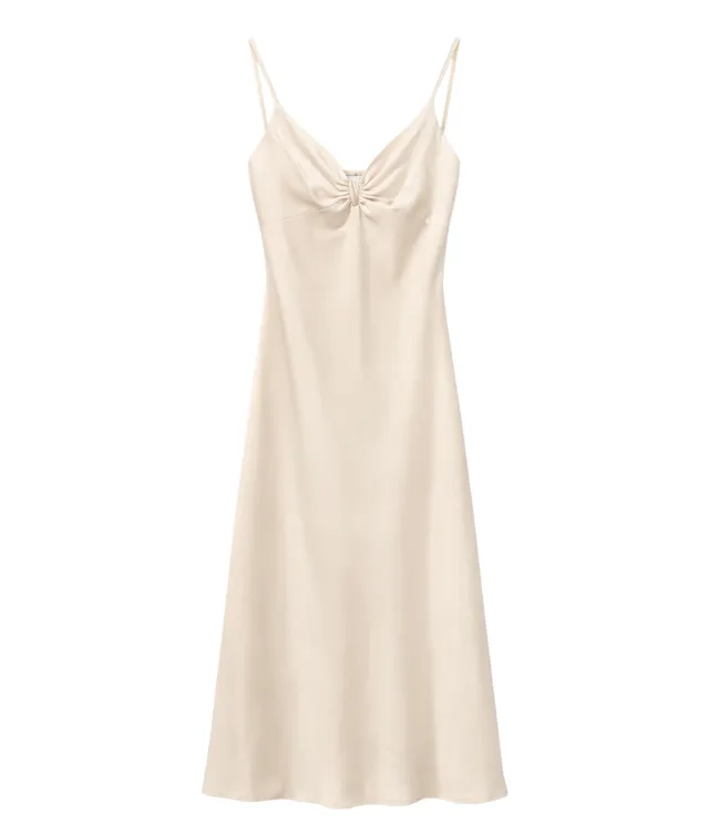 goldenim-paris-femme-robe-satin-double-satinkleid-elegant image 1
