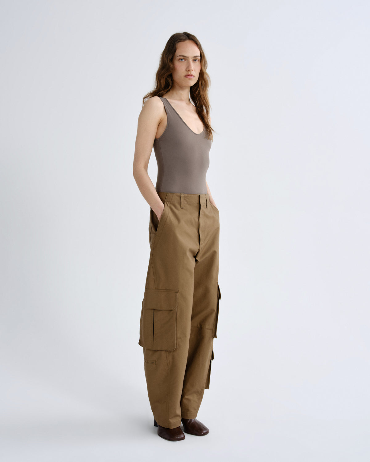agolde-tora-bodysuit-mink-damen-taupe-second-skin image 4