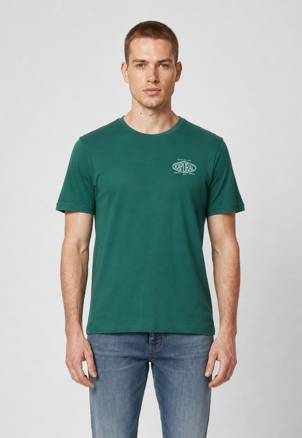 kaporal-vadi-t-shirt-herren-gr-n-baumwolle-regular image 1