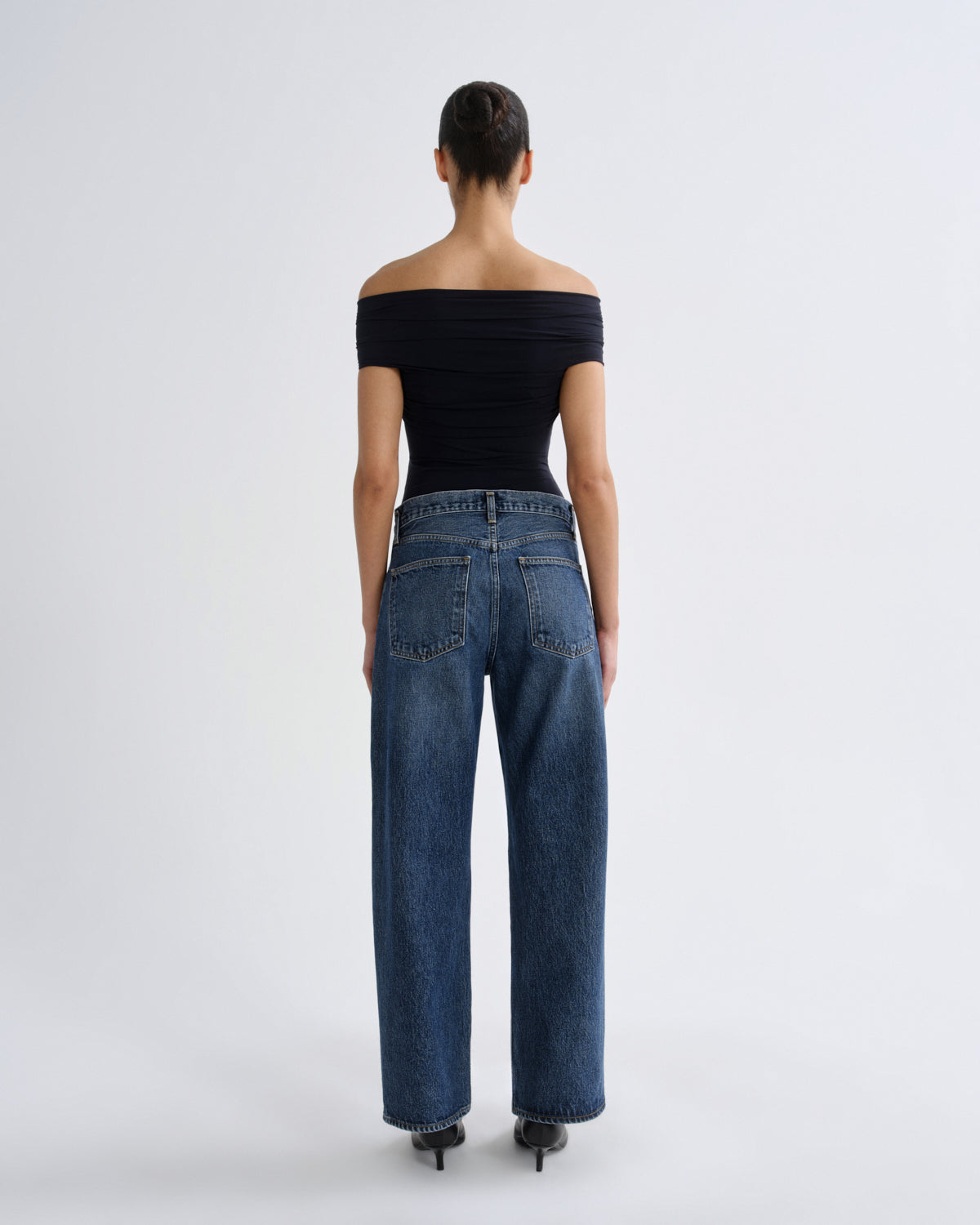 agolde-arc-jean-29-shortwave-rigid-dunkelblau image 2