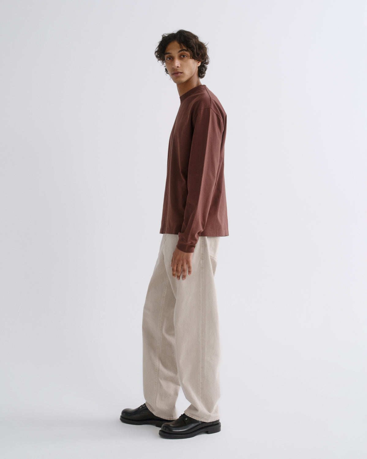 agolde-asha-langarmshirt-bitter-root-braun-baumwolle image 5