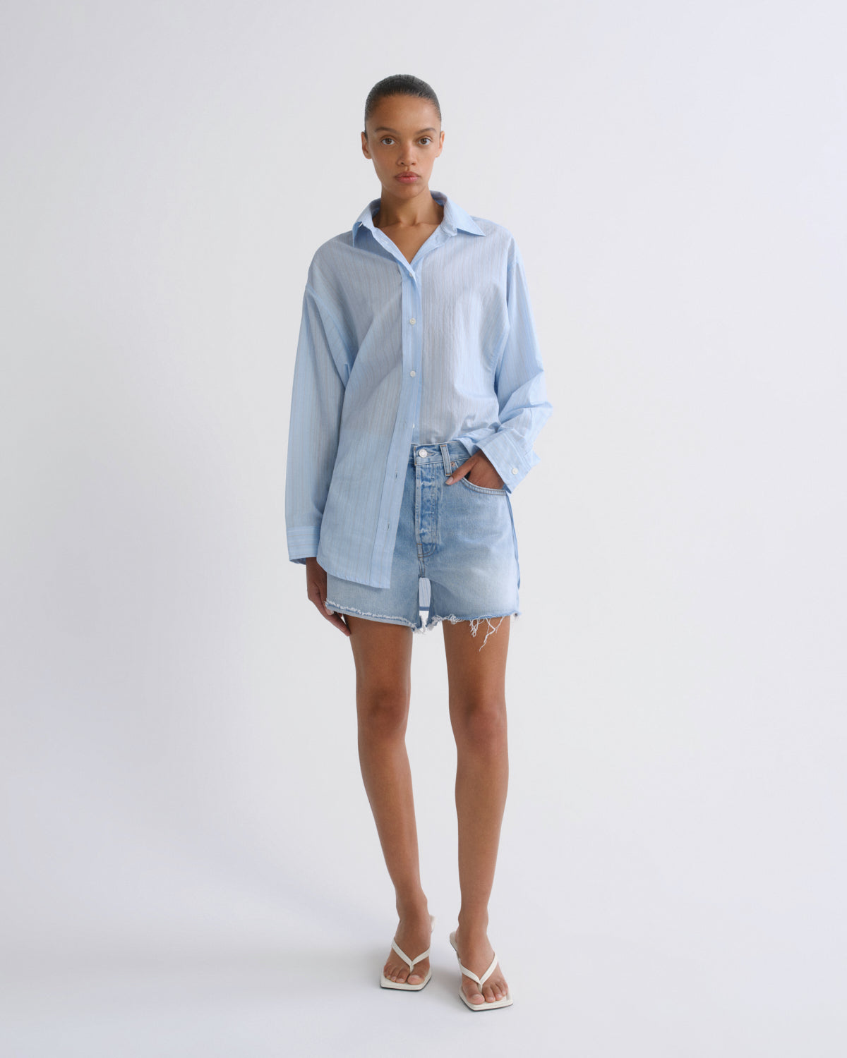 agolde-parker-long-short-jeansshorts-comeback-high-rise image 1