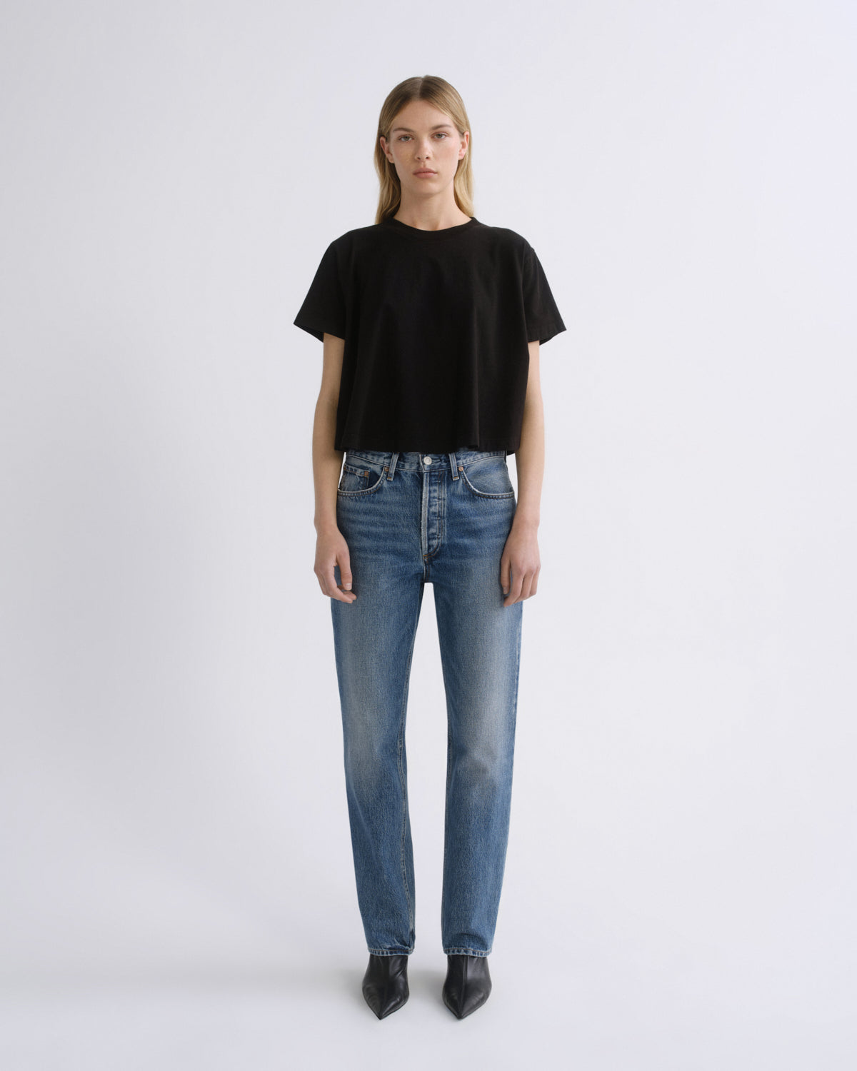 agolde-lana-jean-straight-liberty-mittelblau-rigid image 1