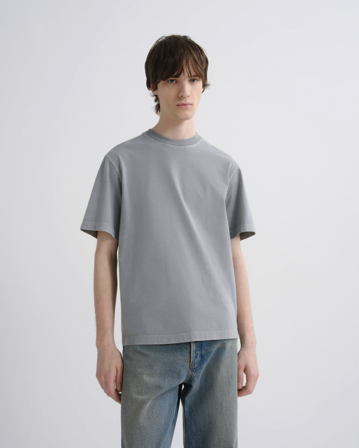 agolde-asha-mock-neck-tee-t-shirt-flint-herren image 1