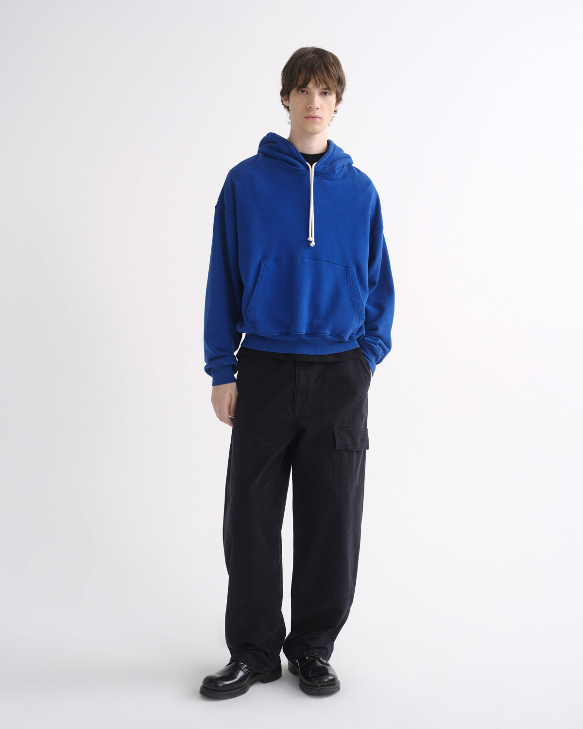 agolde-boyce-hoodie-cobalt-blau-heavyweight-fleece image 3
